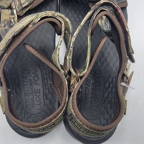 Skechers Relaxed Fit Mens Size 14 Brown Camo Lomell Rip Tide Sandals 204351 - Picture 8 of 16